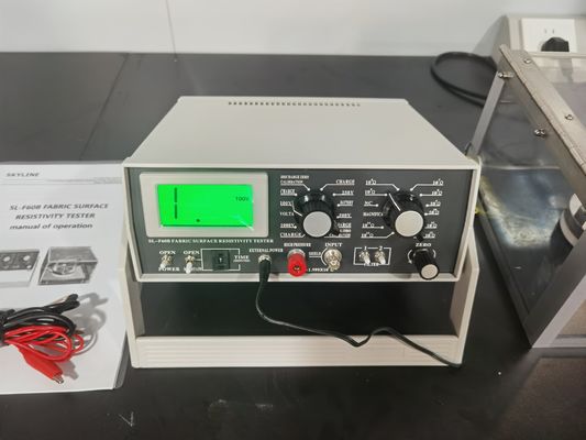 購入 EN 1149-1/EN 1149-2/AATCC 76/BS 6524 に準拠するDC100V測定電圧と2 × 1014Ω抵抗測定装置による繊維布の表面抵抗試験器 オンライン製造